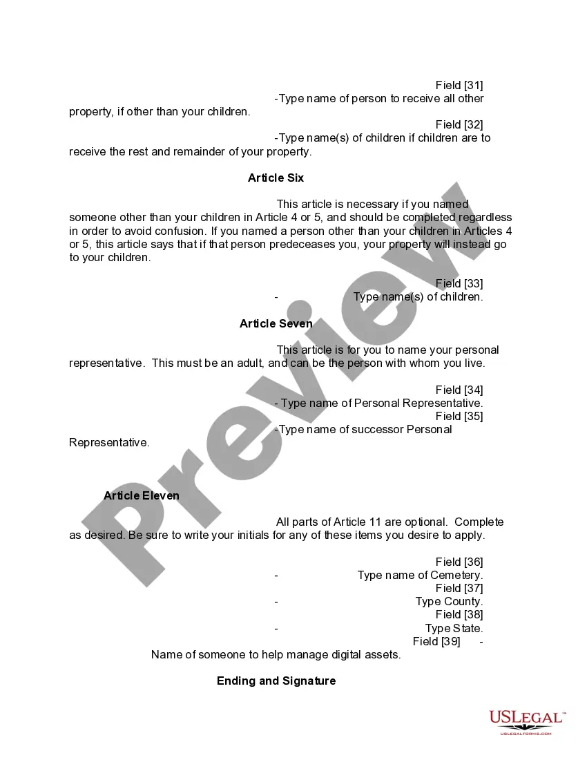 Preview Mutual Wills Package of Last Wills and Testaments for Man and Woman living together not Married with Adult Children