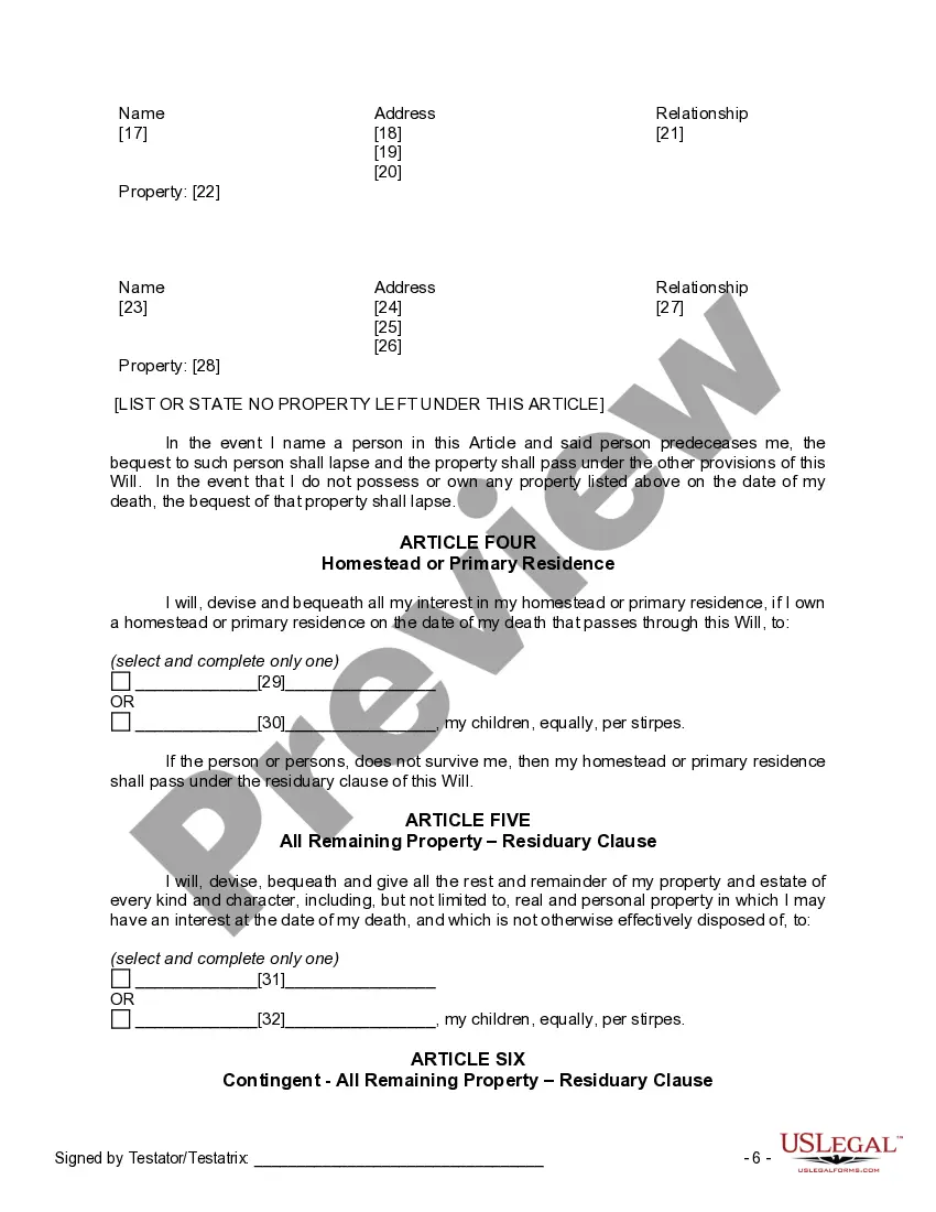 Preview Mutual Wills Package of Last Wills and Testaments for Man and Woman living together not Married with Adult Children