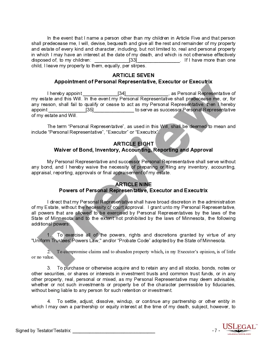 Preview Mutual Wills Package of Last Wills and Testaments for Man and Woman living together not Married with Adult Children