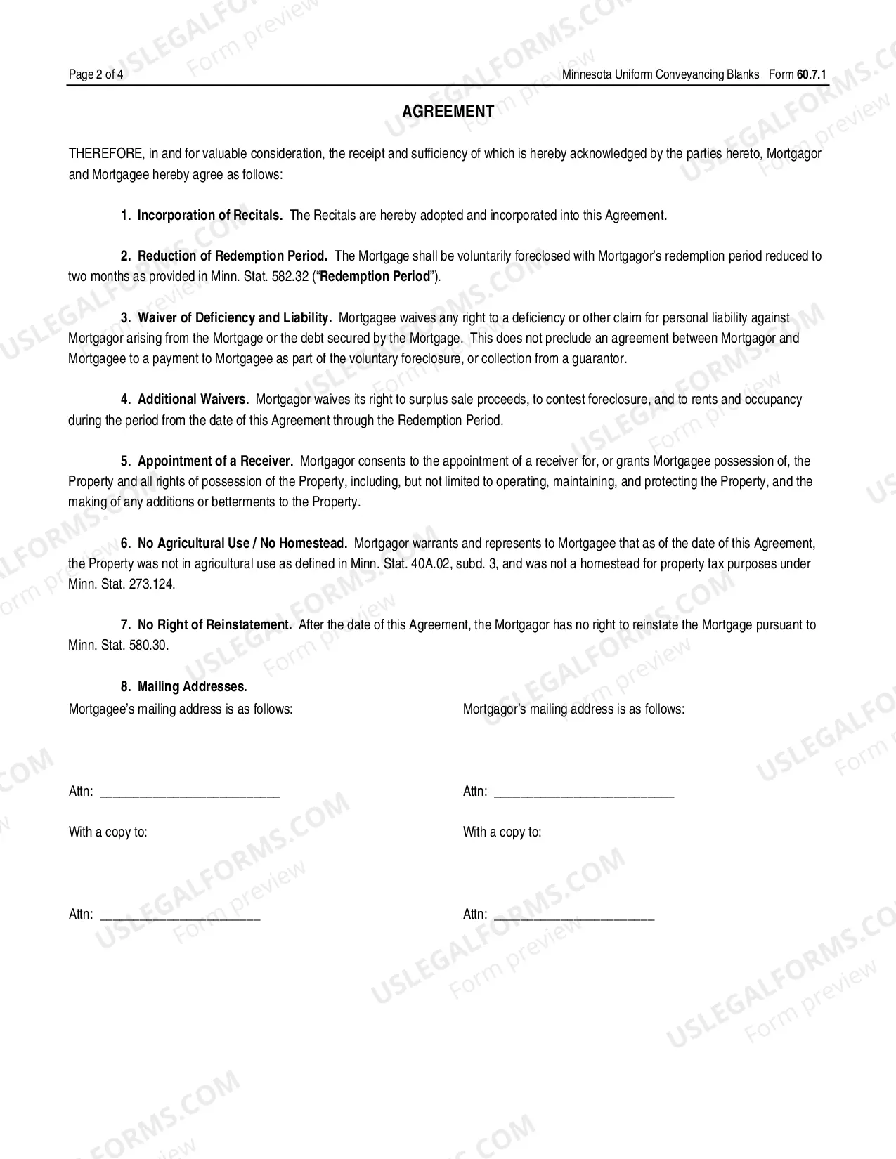 Preview Voluntary Mortgage Foreclosure Agreement