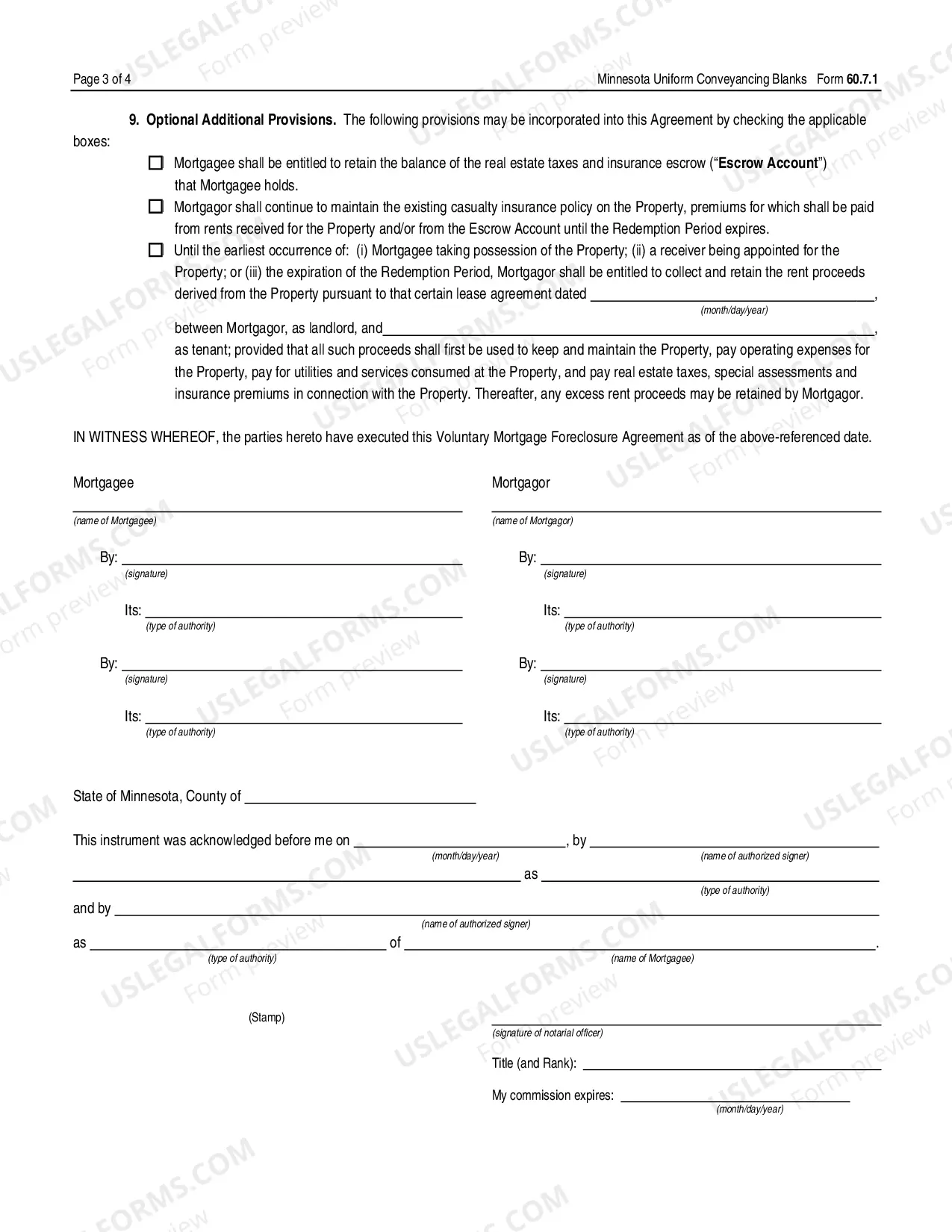 Preview Voluntary Mortgage Foreclosure Agreement
