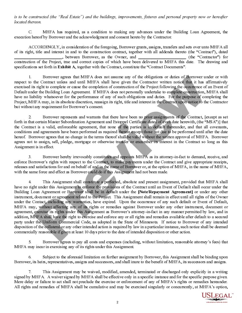 Preview Assignment of Construction Contract