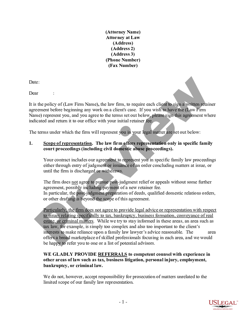 page 0 Fee Agreement preview