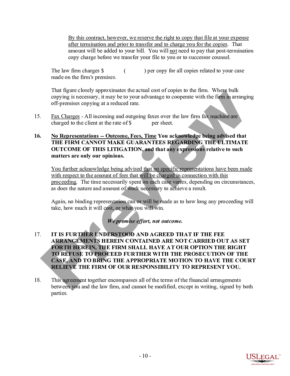 page 9 Fee Agreement preview