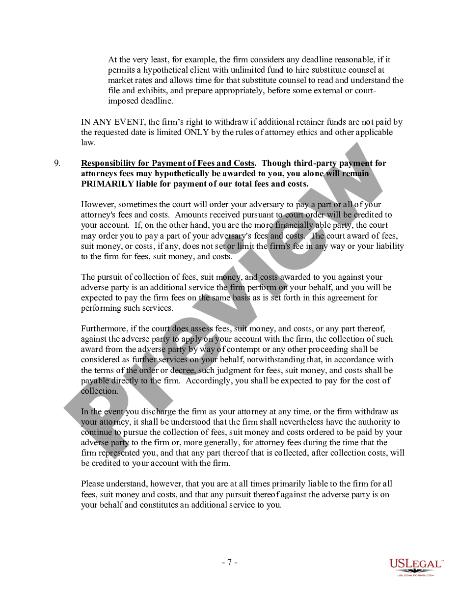 page 6 Fee Agreement preview
