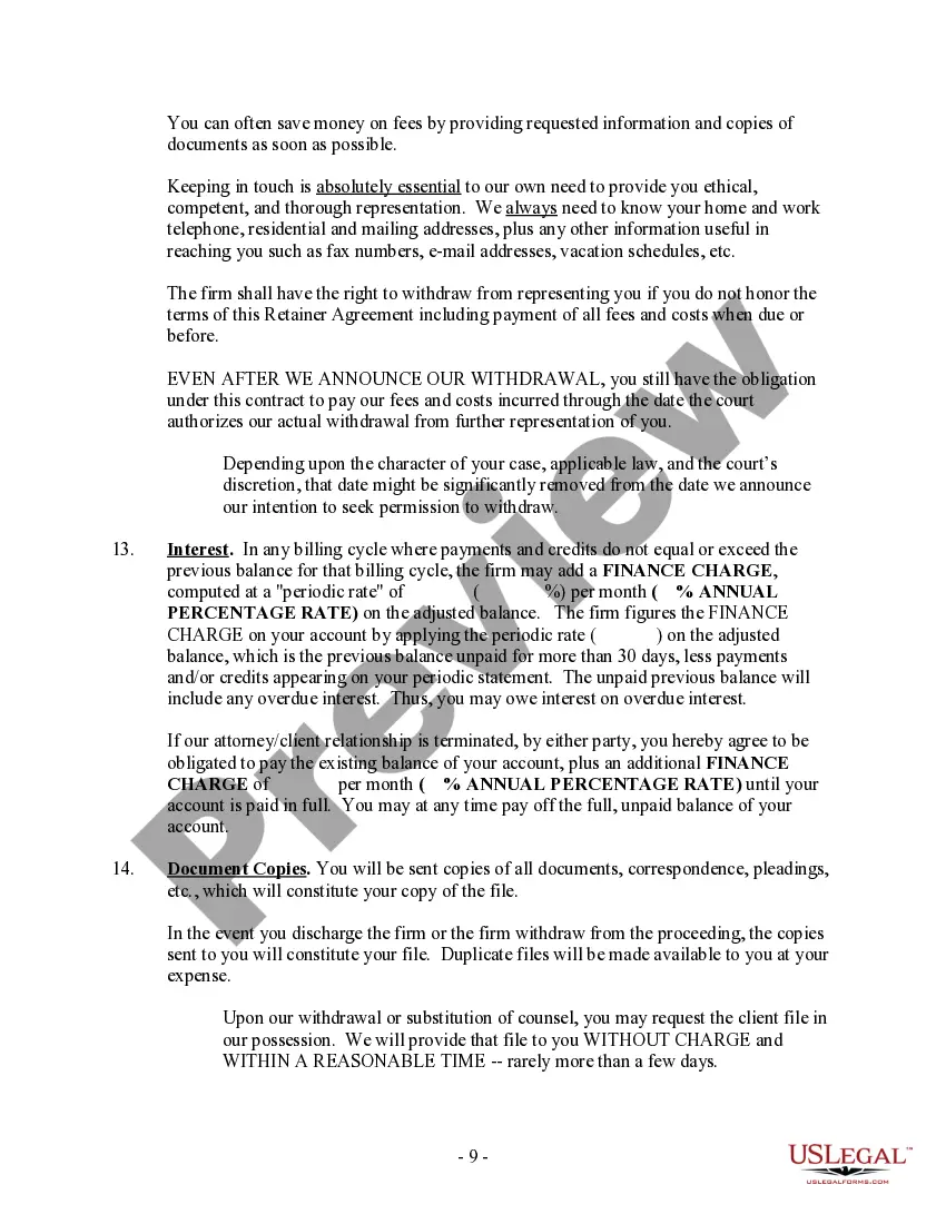 Preview Fee Agreement