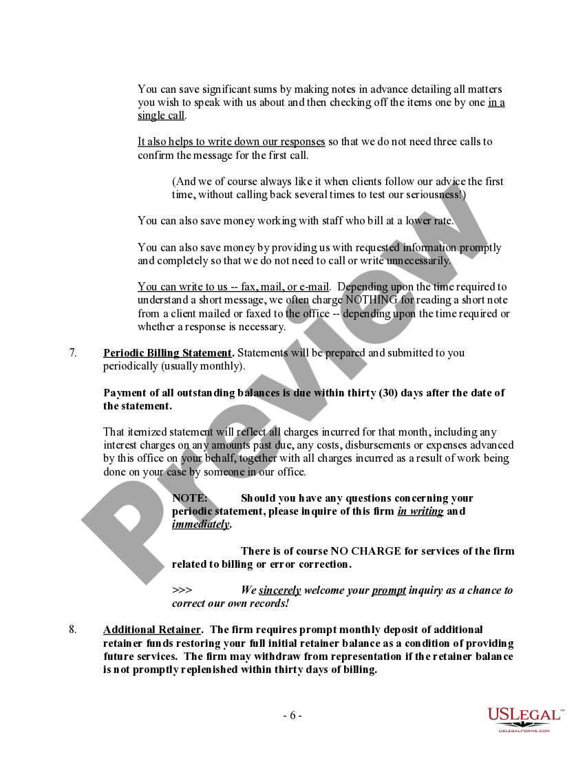 Minnesota Fee Agreement with Evergreen Clause What Does Evergreen