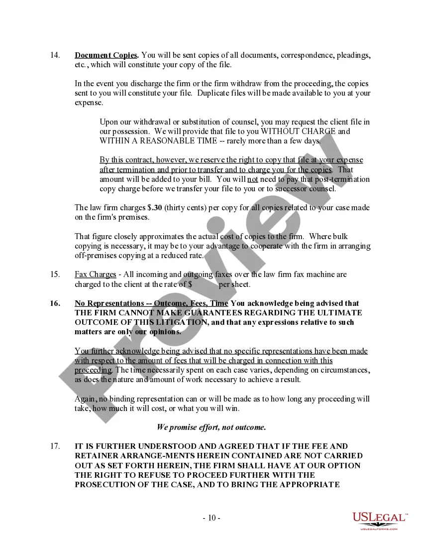 Get Fee Agreement with Evergreen Clause Preview Fee Agreement with Evergreen Clause