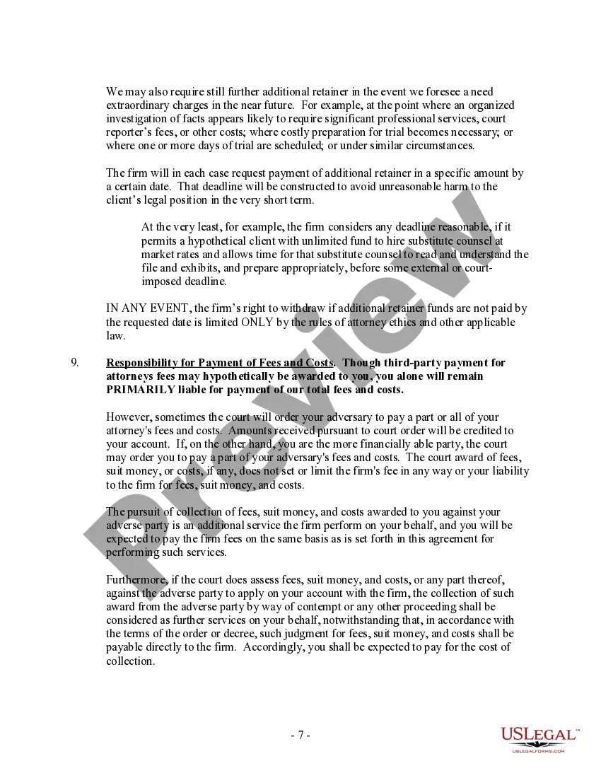 Get Fee Agreement with Evergreen Clause Preview Fee Agreement with Evergreen Clause