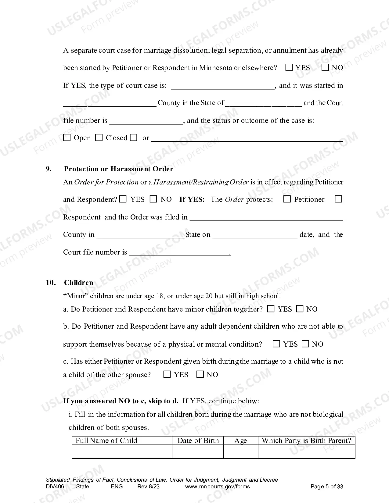 Preview Marital Termination Agreement without minor children