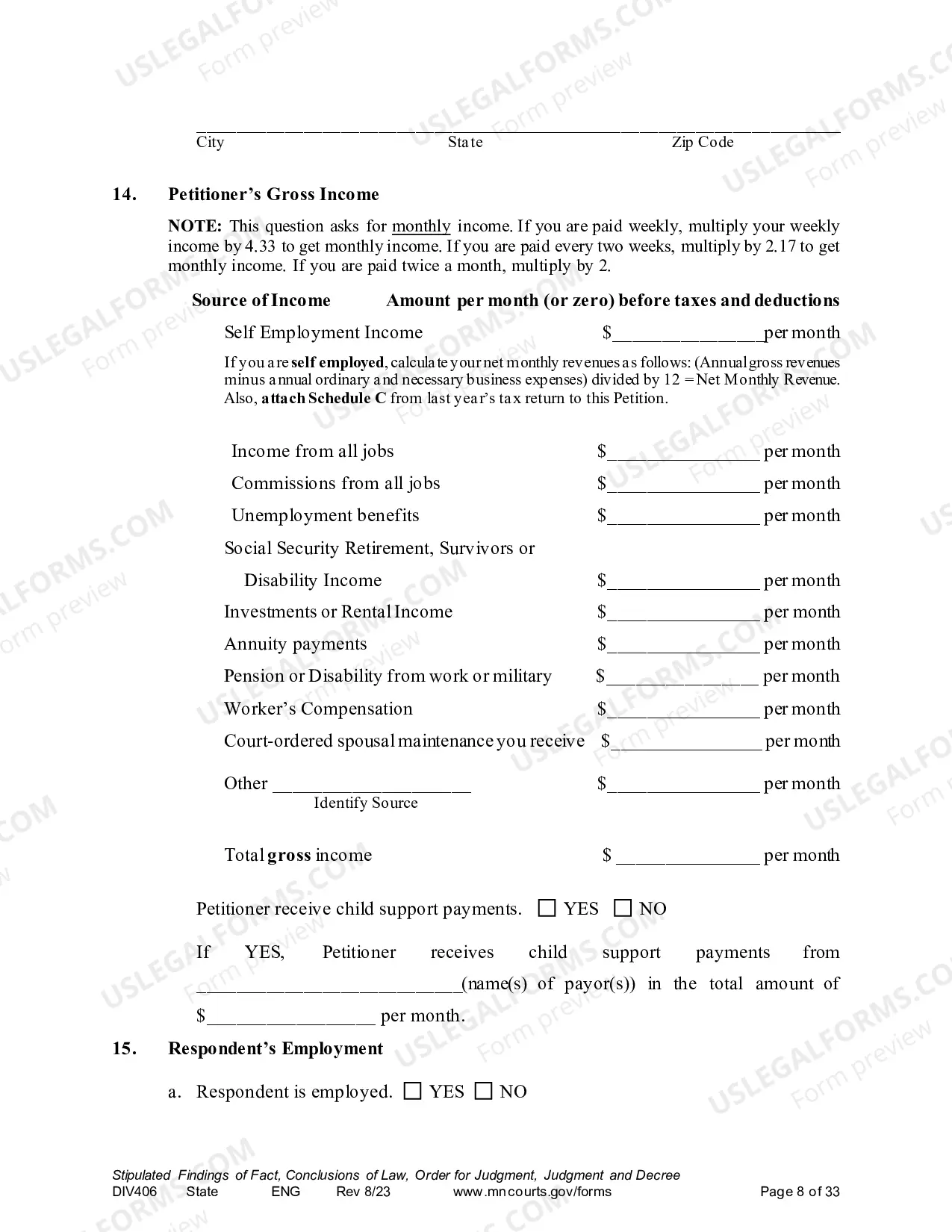 Preview Marital Termination Agreement without minor children