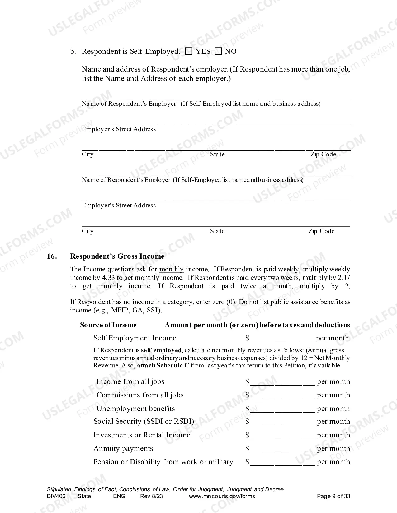 Preview Marital Termination Agreement without minor children