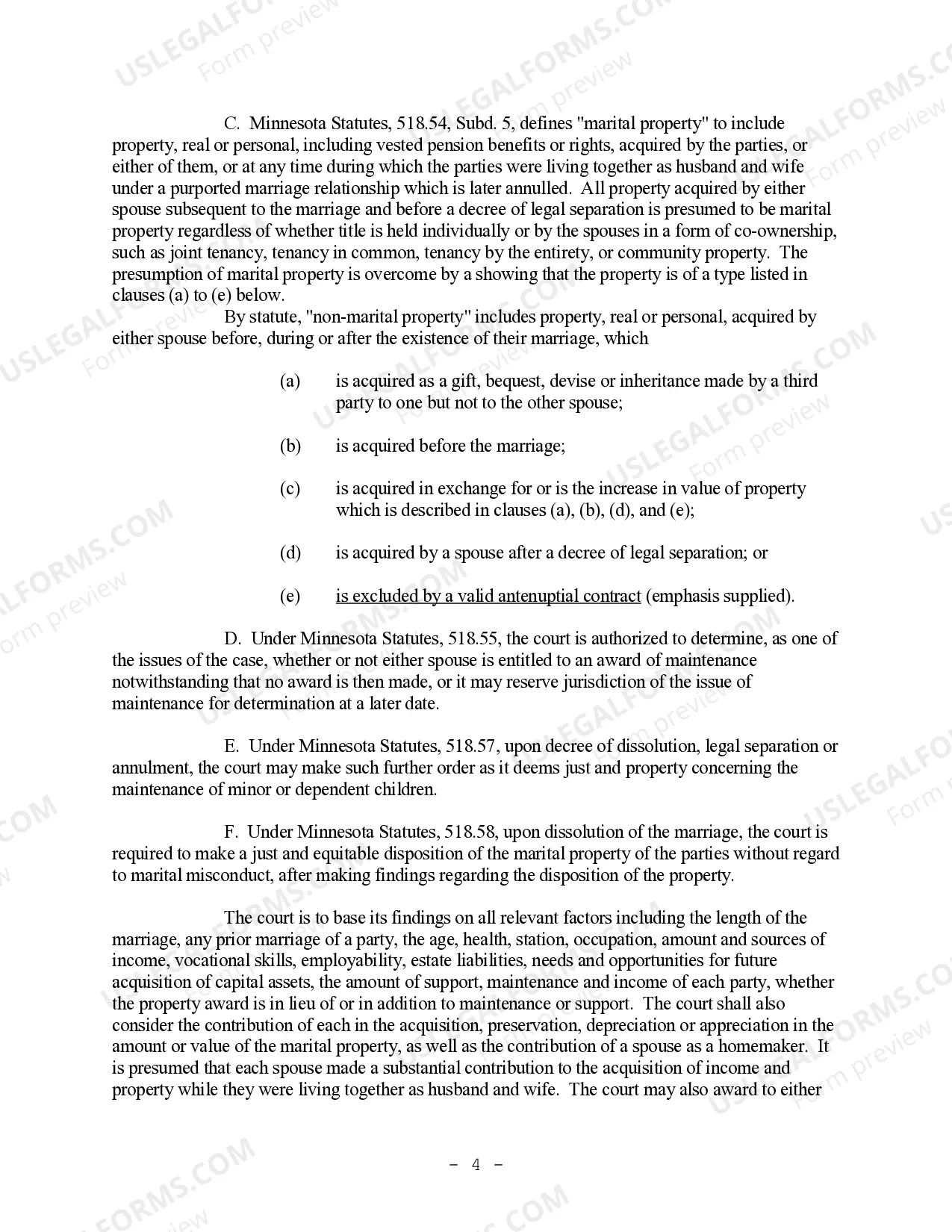 Preview Letter to Client regarding Antenuptial Premarital Agreements - informational