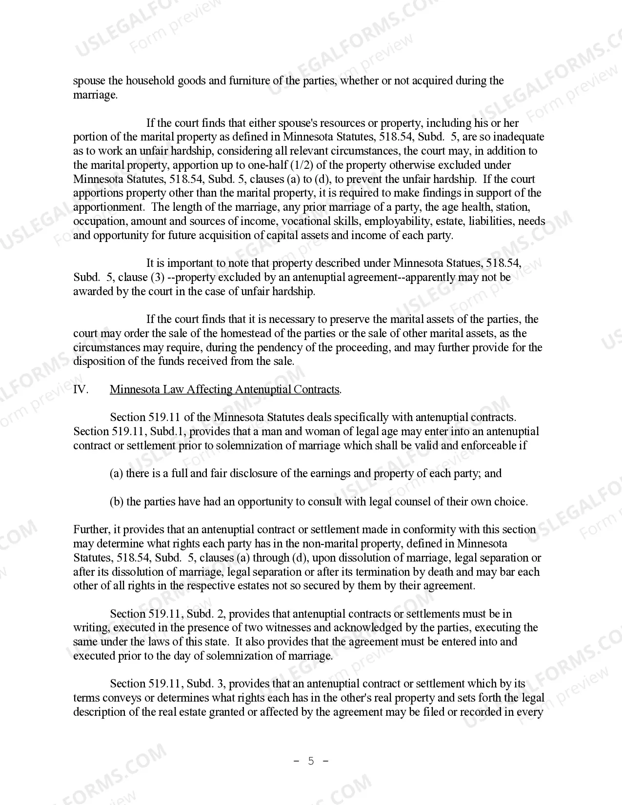 Preview Letter to Client regarding Antenuptial Premarital Agreements - informational