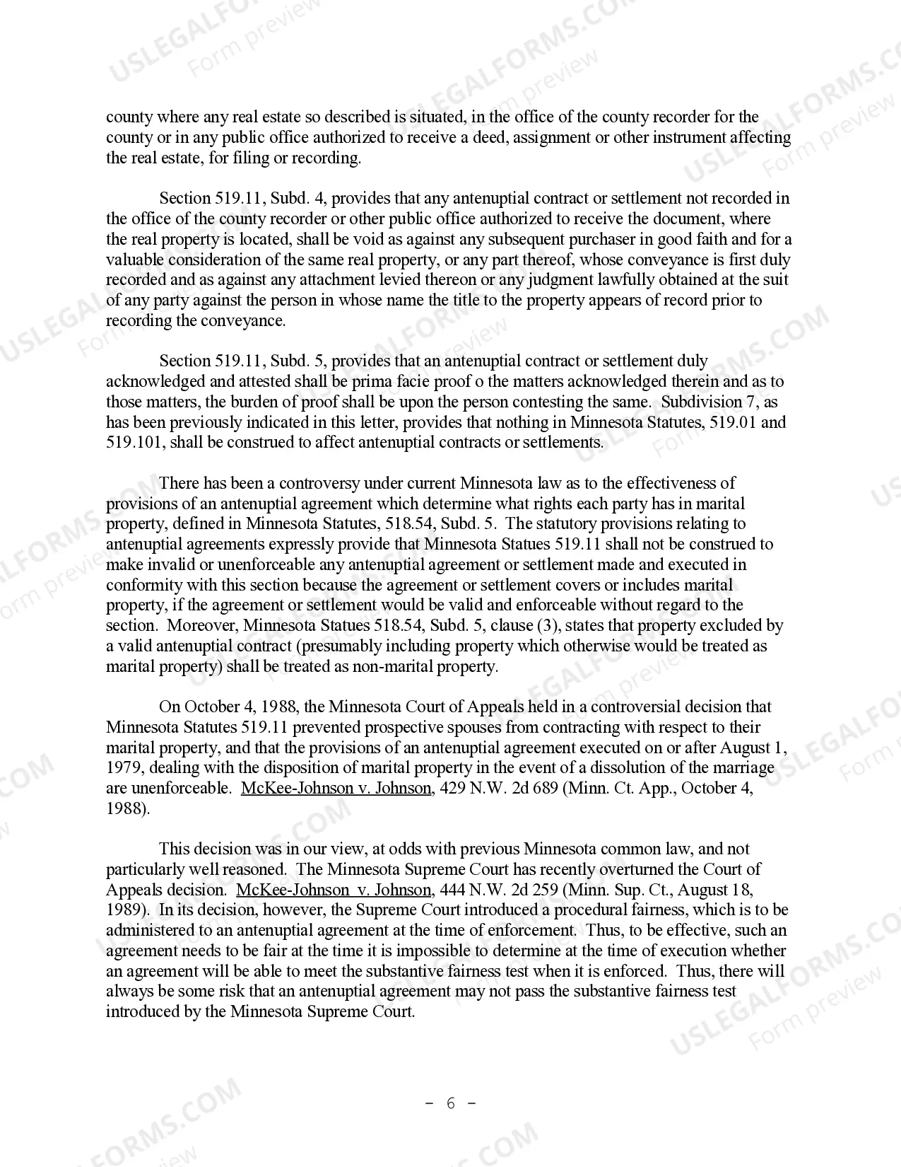 Preview Letter to Client regarding Antenuptial Premarital Agreements - informational