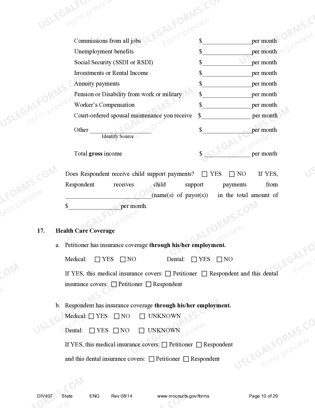 Preview Judgment and Decree of Dissolution of Marriage without minor children