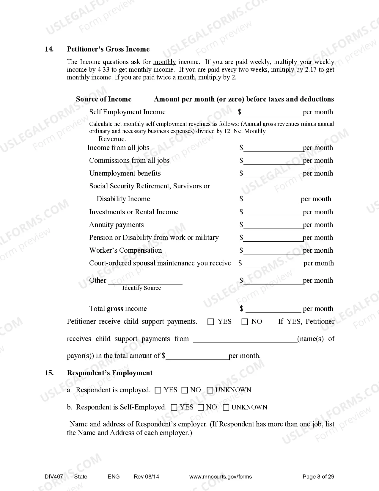 Preview Judgment and Decree of Dissolution of Marriage without minor children