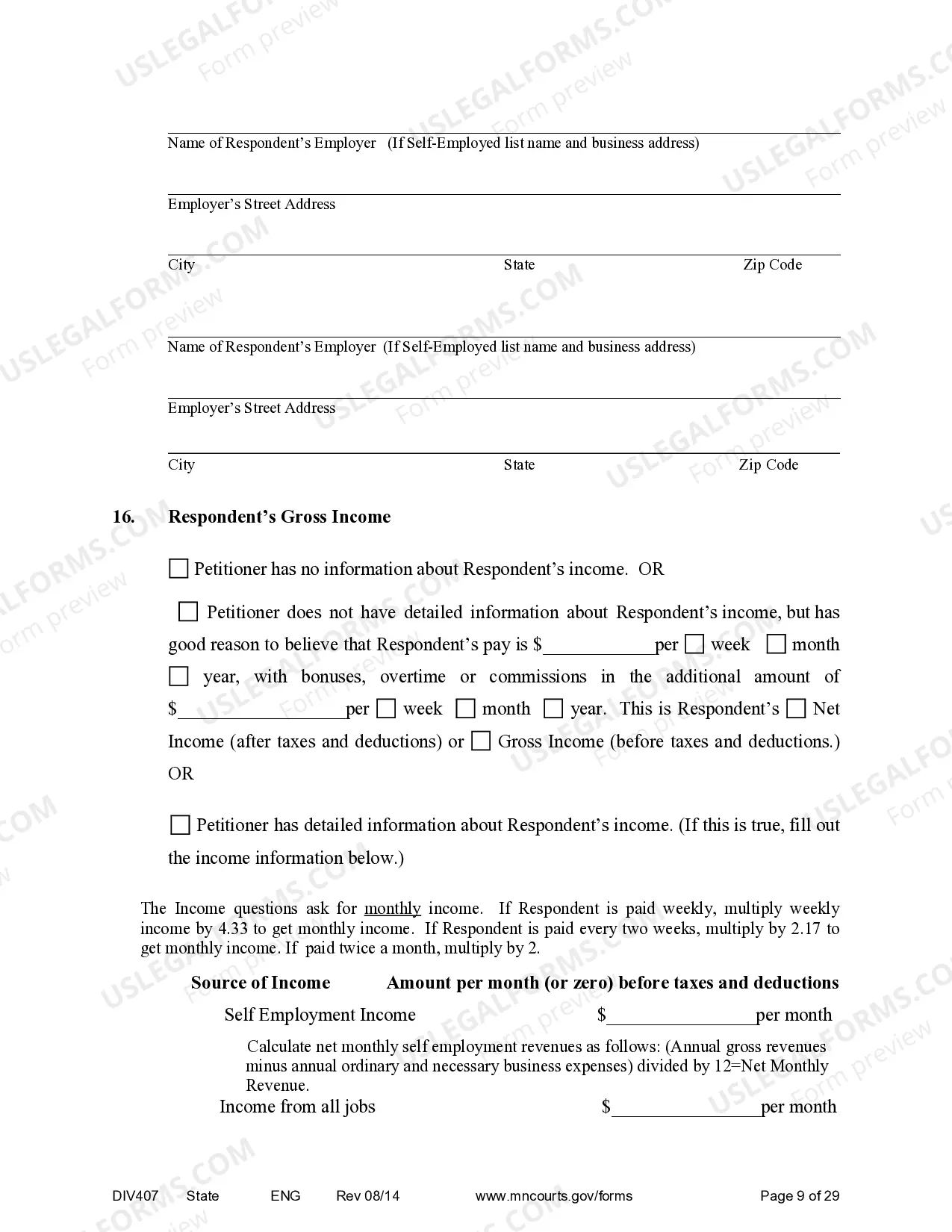 Preview Judgment and Decree of Dissolution of Marriage without minor children