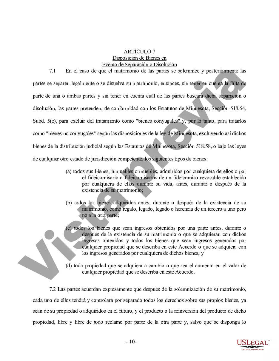 Preview Acuerdo prematrimonial antenupcial