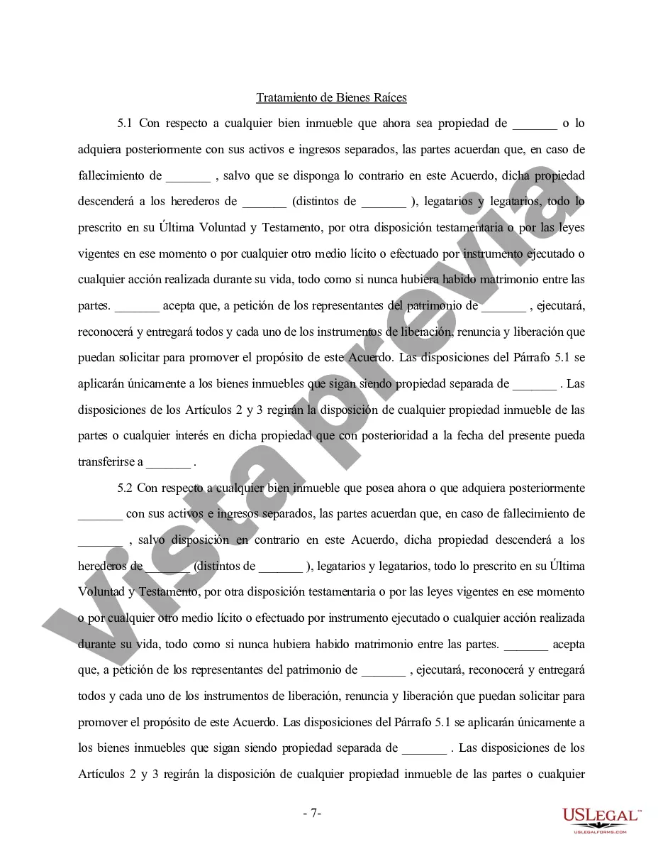 Preview Acuerdo prematrimonial antenupcial