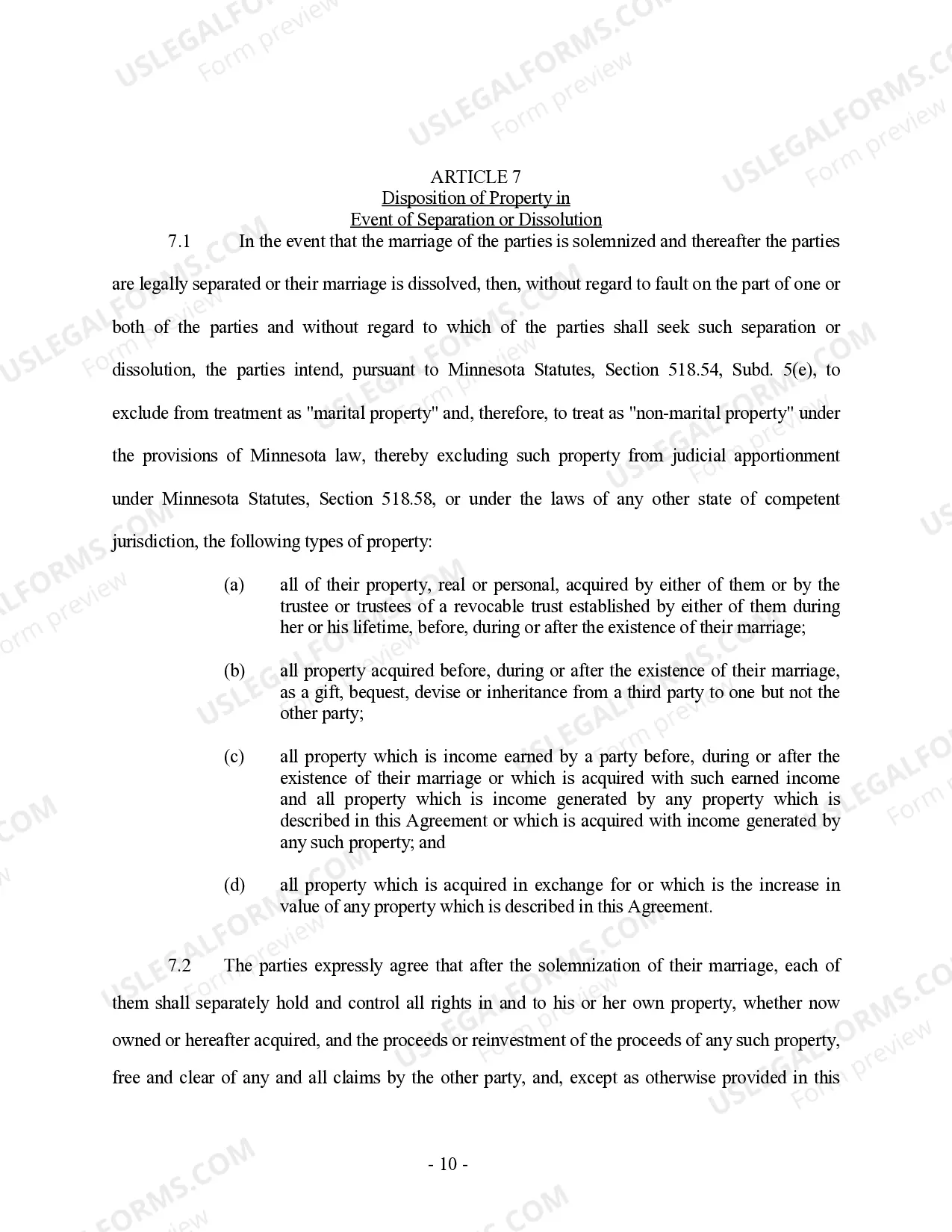 Preview Antenuptial Premarital Agreement