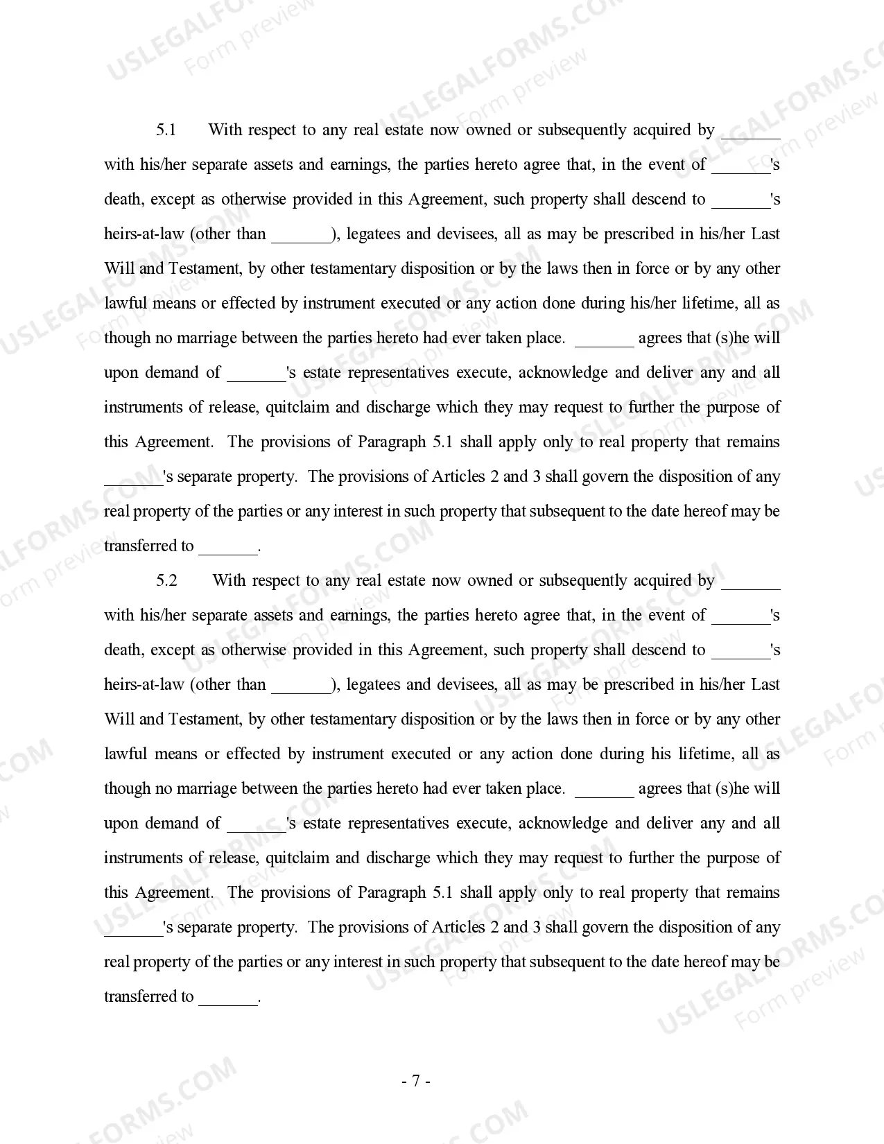 Preview Antenuptial Premarital Agreement