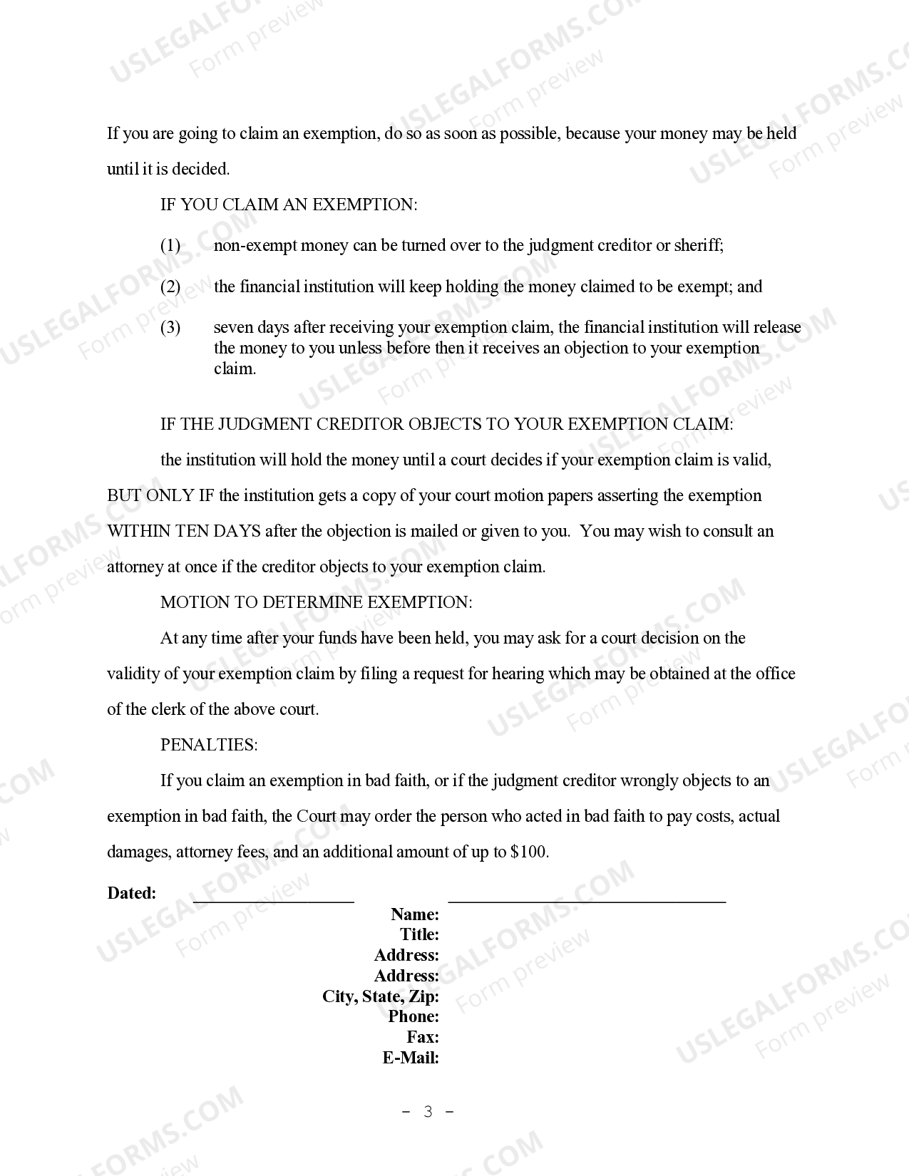 Minnesota Notice to Garnishee regarding Wages Exempt from Garnishment