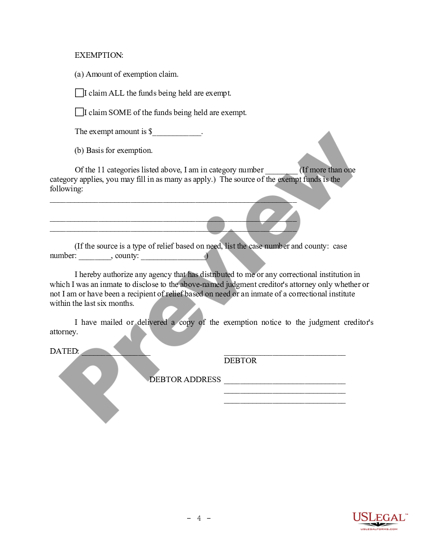 Minnesota Notice To Garnishee Regarding Wages Exempt From Garnishment