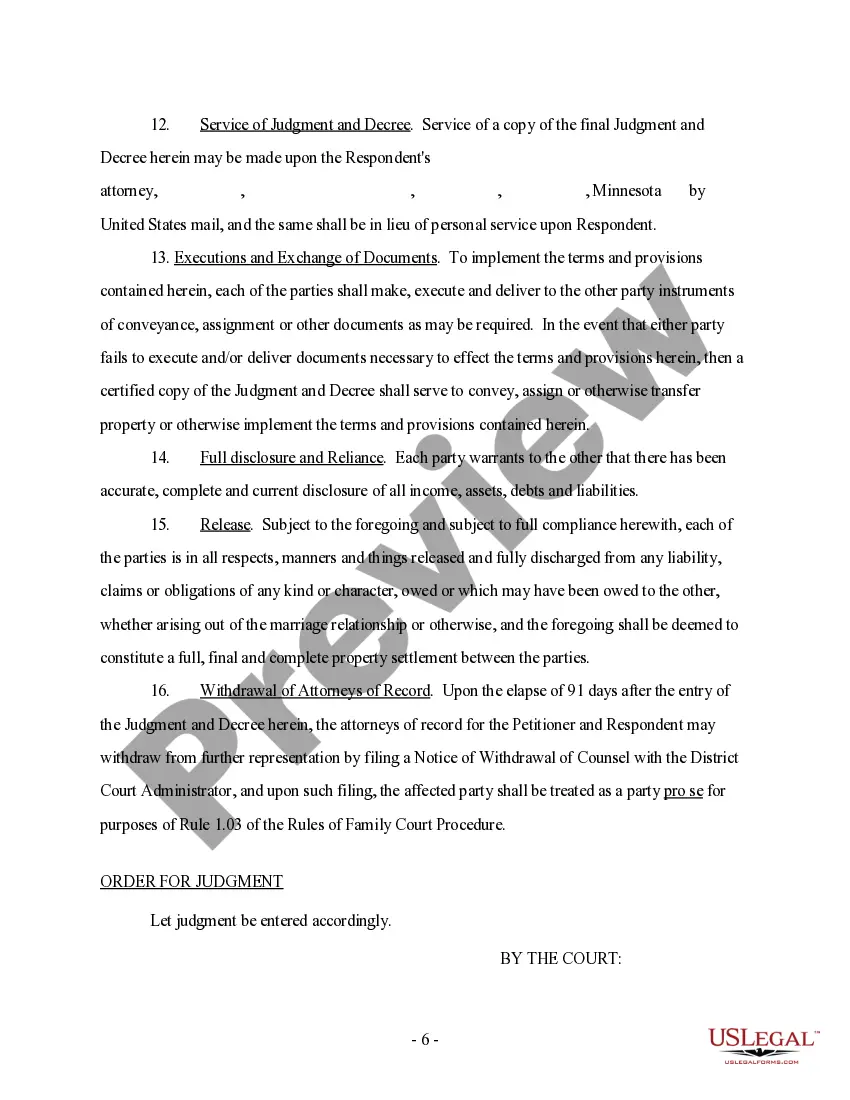 Get Judgment of Divorce Preview Judgment of Divorce