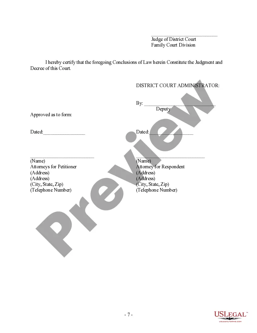 Get Judgment of Divorce Preview Judgment of Divorce