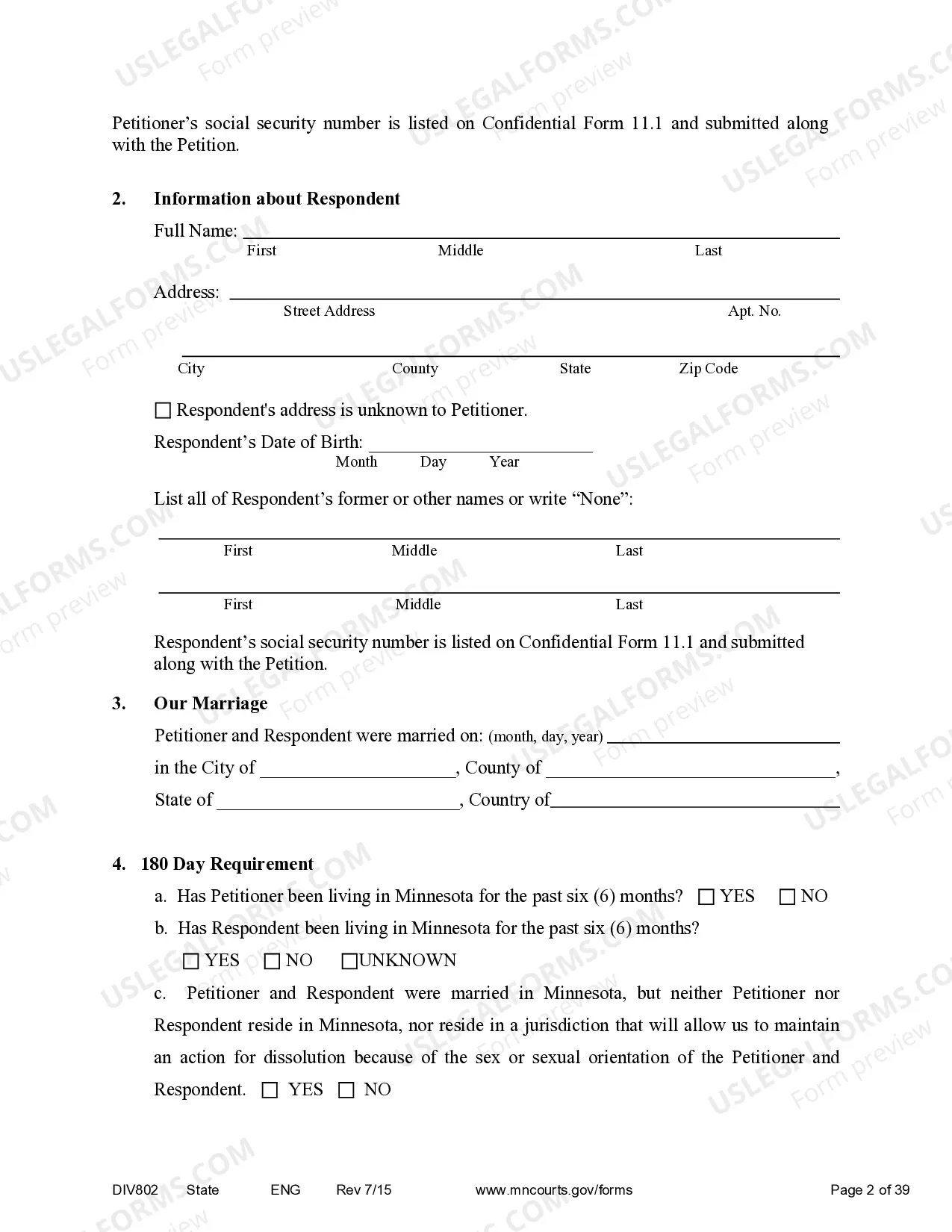 Preview Petition for Dissolution With Children