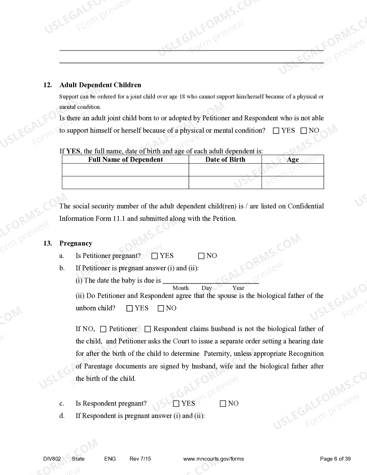 Preview Petition for Dissolution With Children