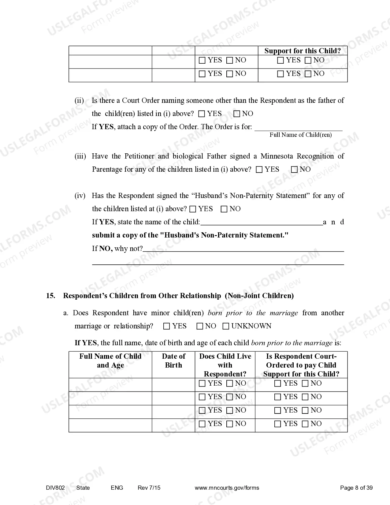 Preview Petition for Dissolution With Children