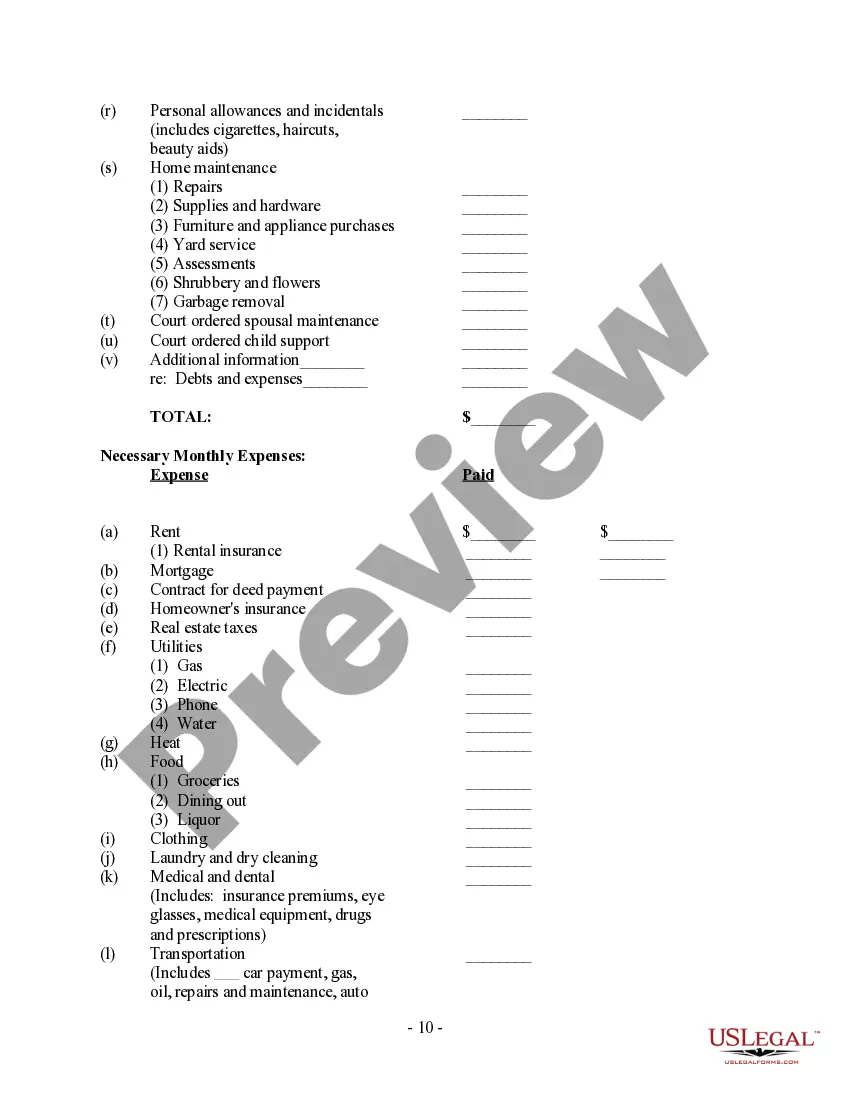 Preview Custody Litigation Client Information Form