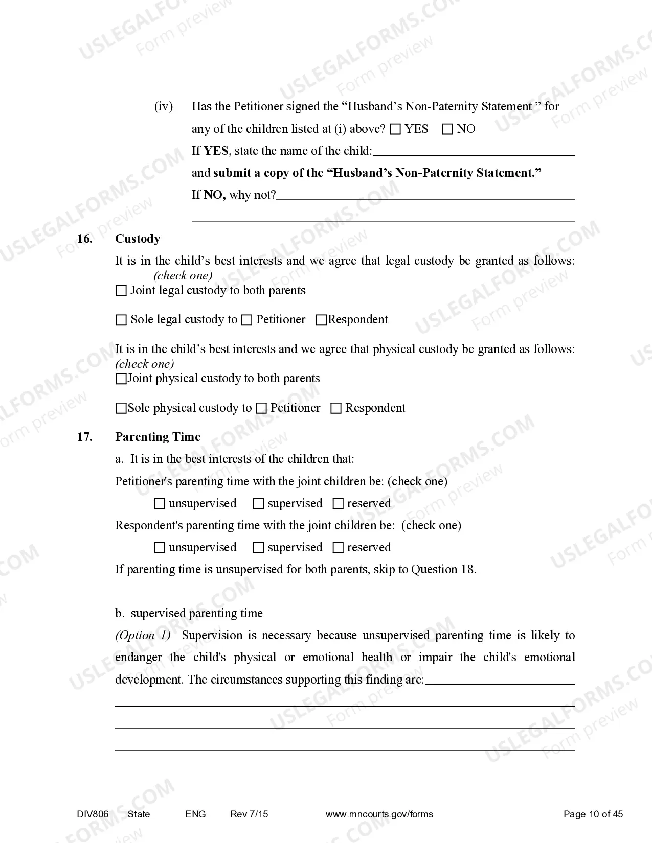 Preview Marital Termination Agreement - With Children