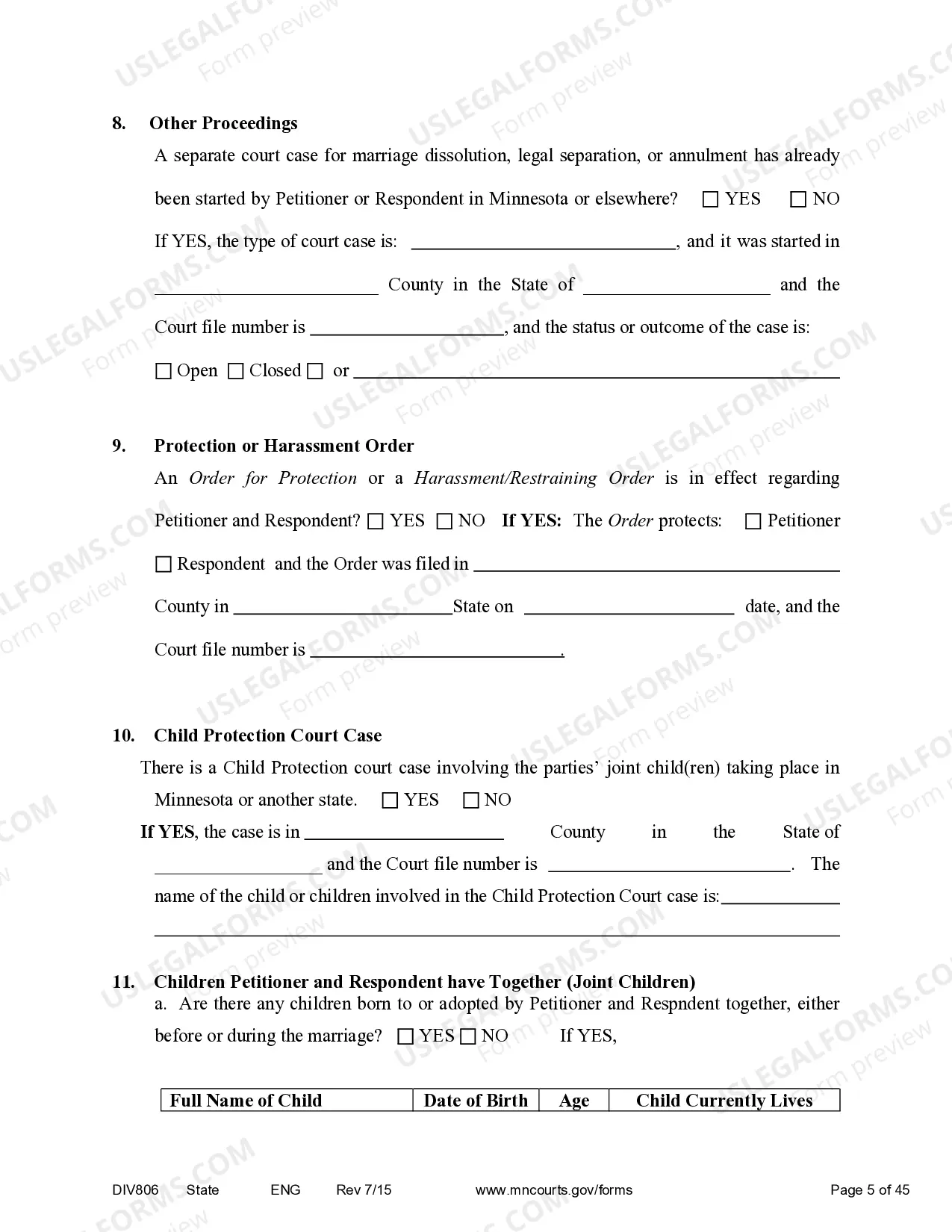 Preview Marital Termination Agreement - With Children