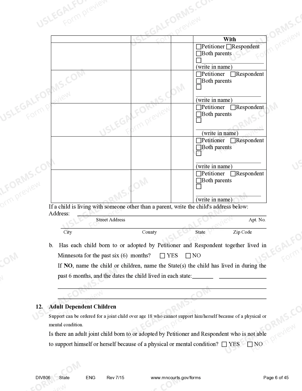 Preview Marital Termination Agreement - With Children