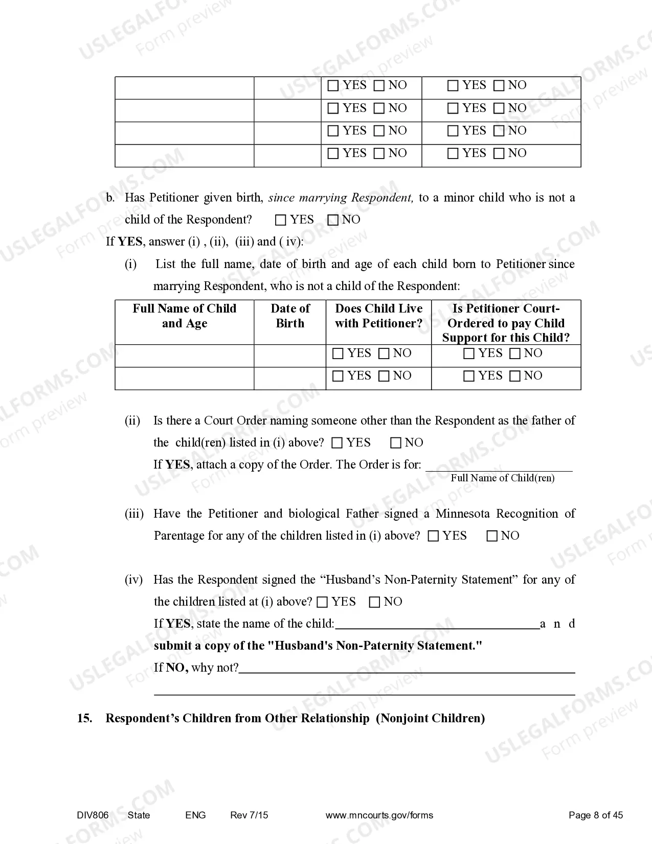 Preview Marital Termination Agreement - With Children