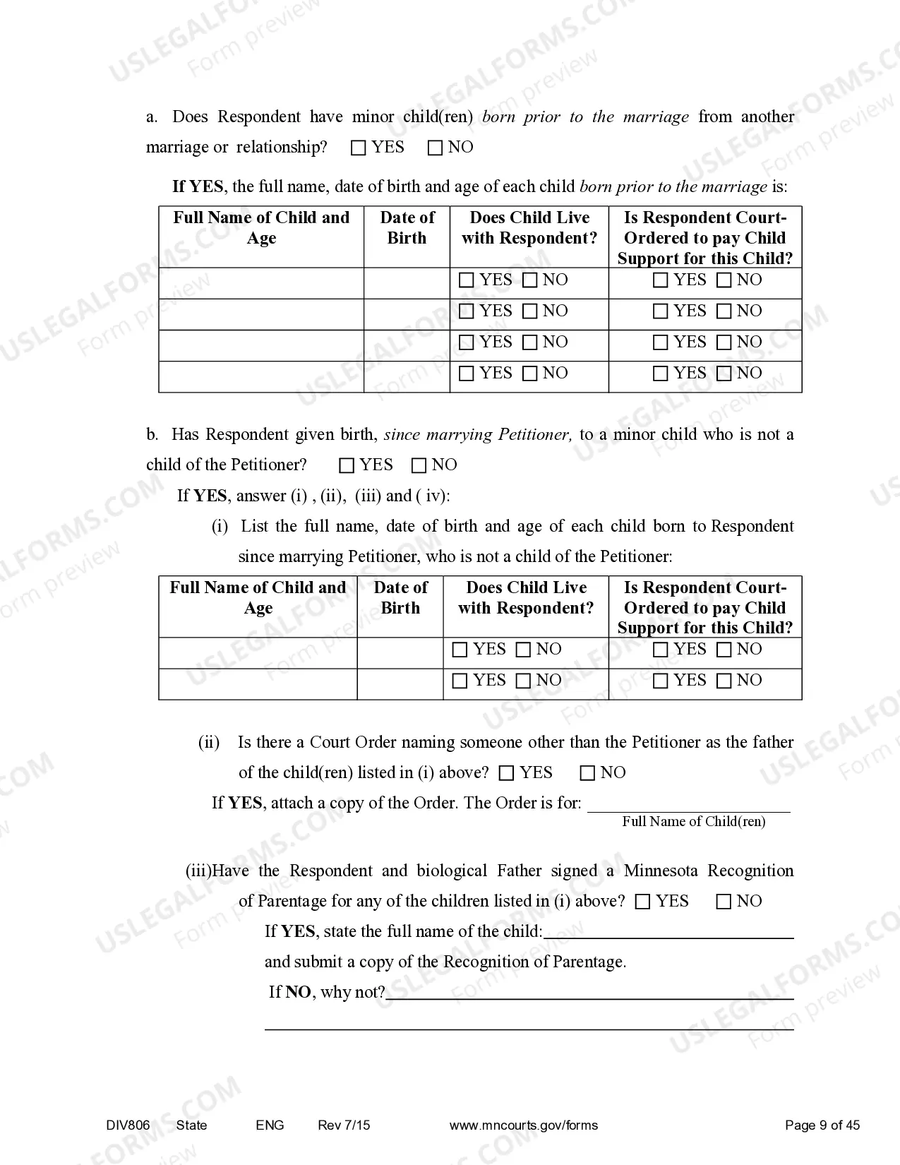 Preview Marital Termination Agreement - With Children