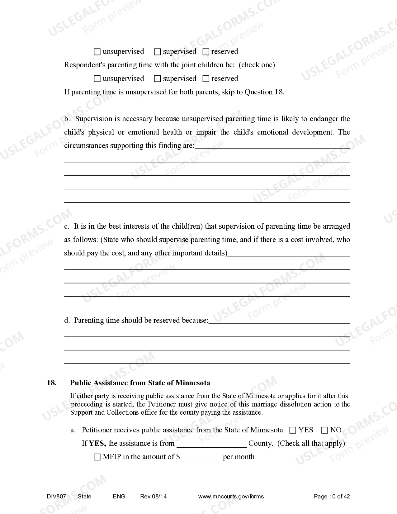 Preview Judgment and Decree of Dissolution of Marriage - with children