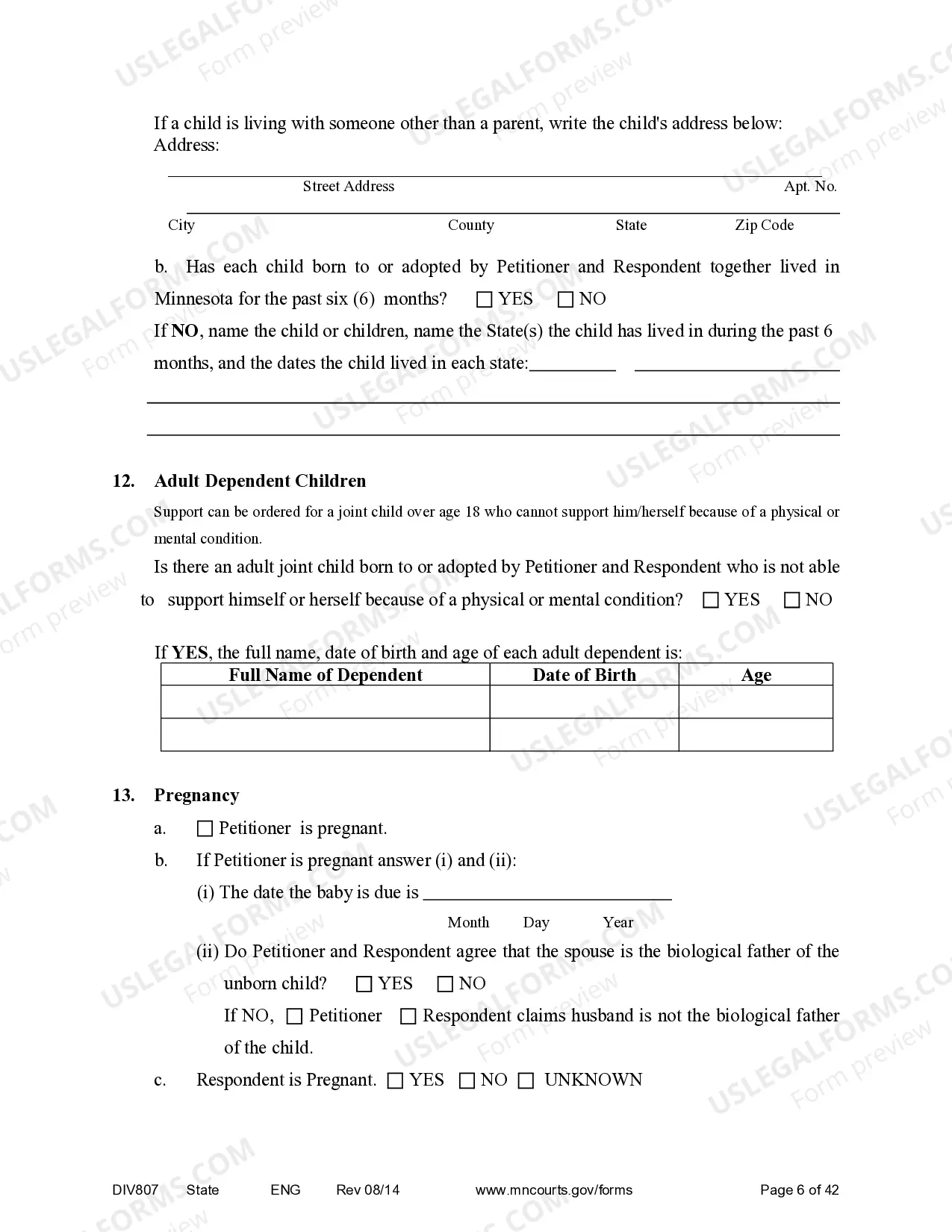 Preview Judgment and Decree of Dissolution of Marriage - with children