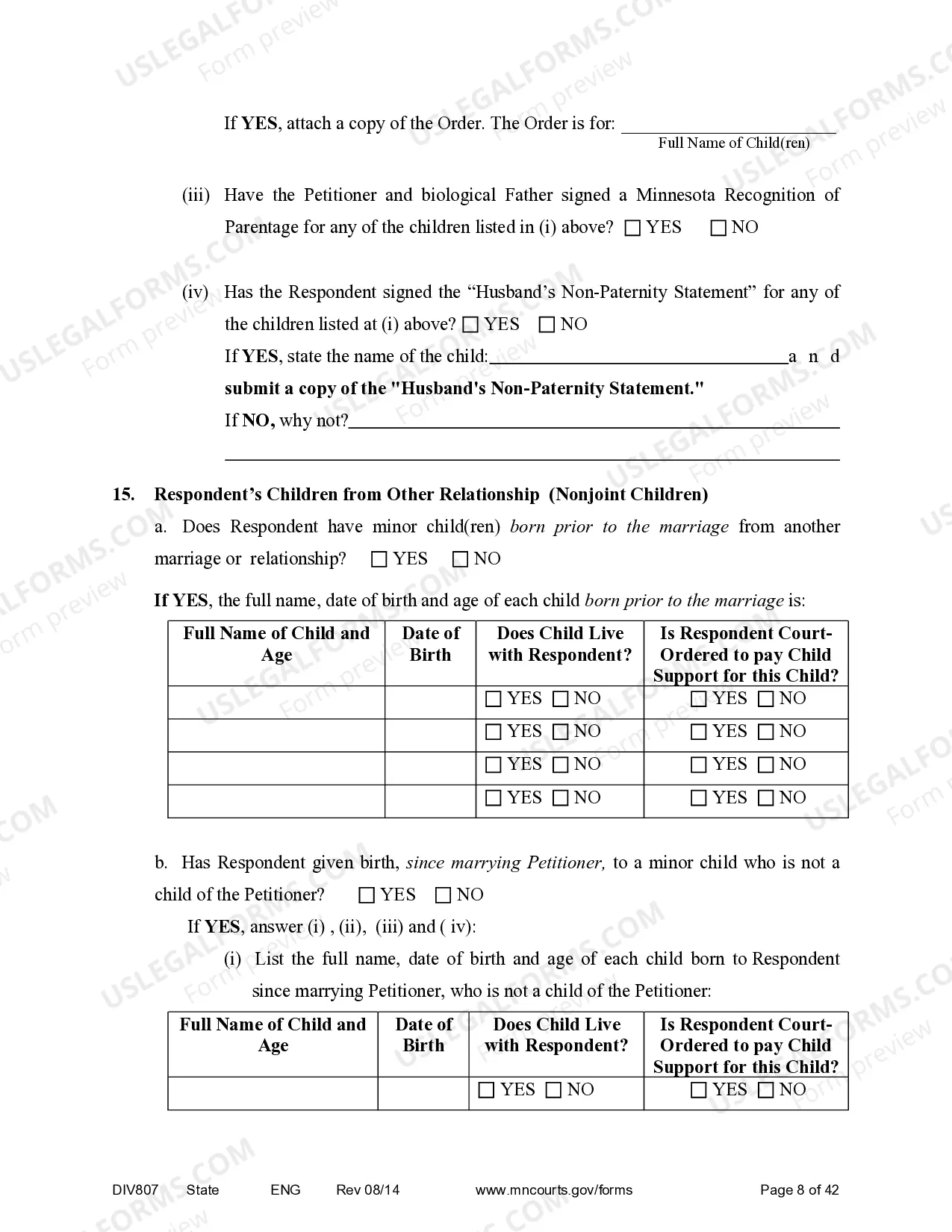 Preview Judgment and Decree of Dissolution of Marriage - with children