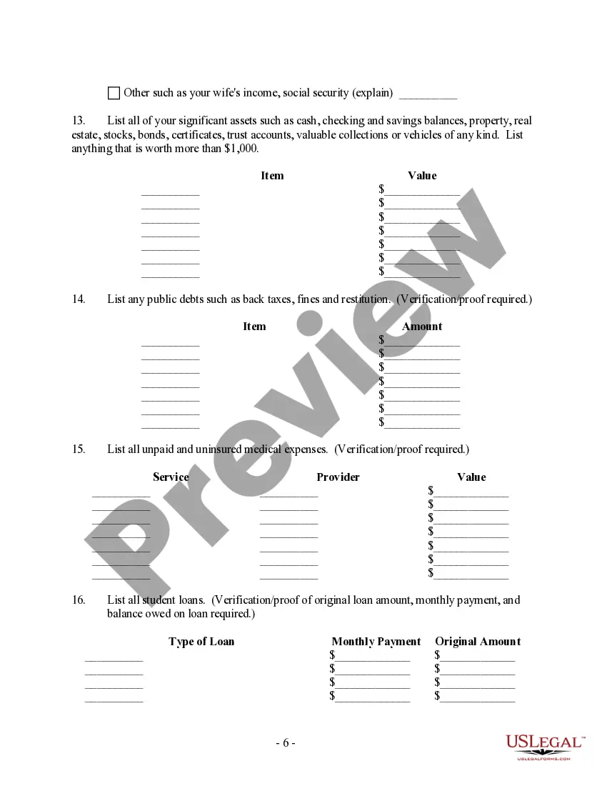 Get Financial Questionnaire of Noncustodial Parent Preview Financial Questionnaire of Noncustodial Parent