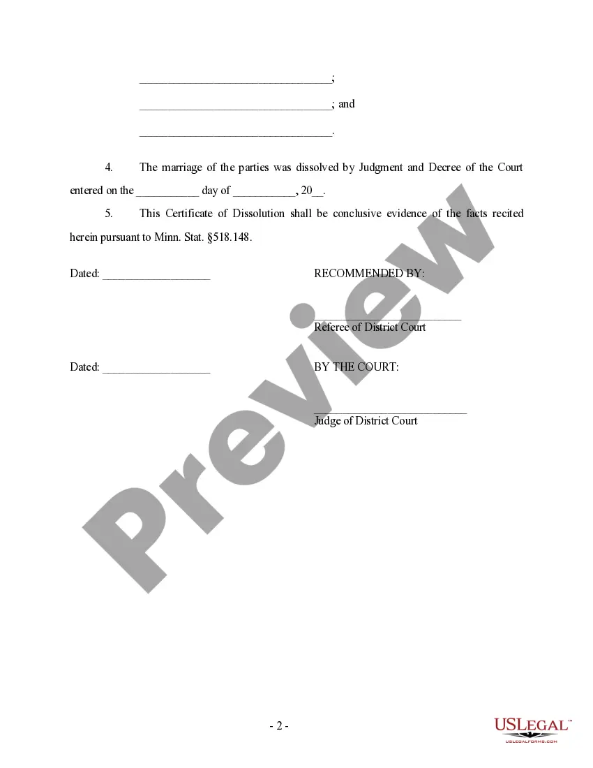 Get Court Order of Dissolution of Marriage Preview Court Order of Dissolution of Marriage