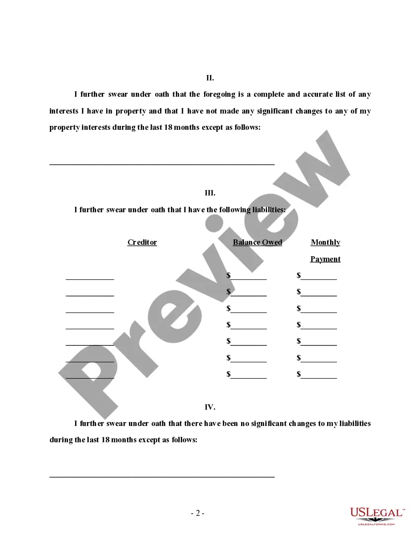 Get Sworn Statement of Assets and Liabilities Preview Sworn Statement of Assets and Liabilities