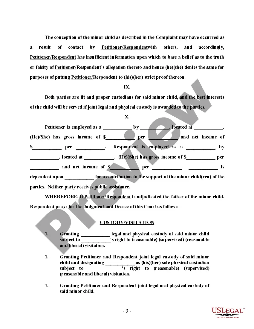 Get Model Answer and Counterclaim - template Preview Model Answer and Counterclaim - template