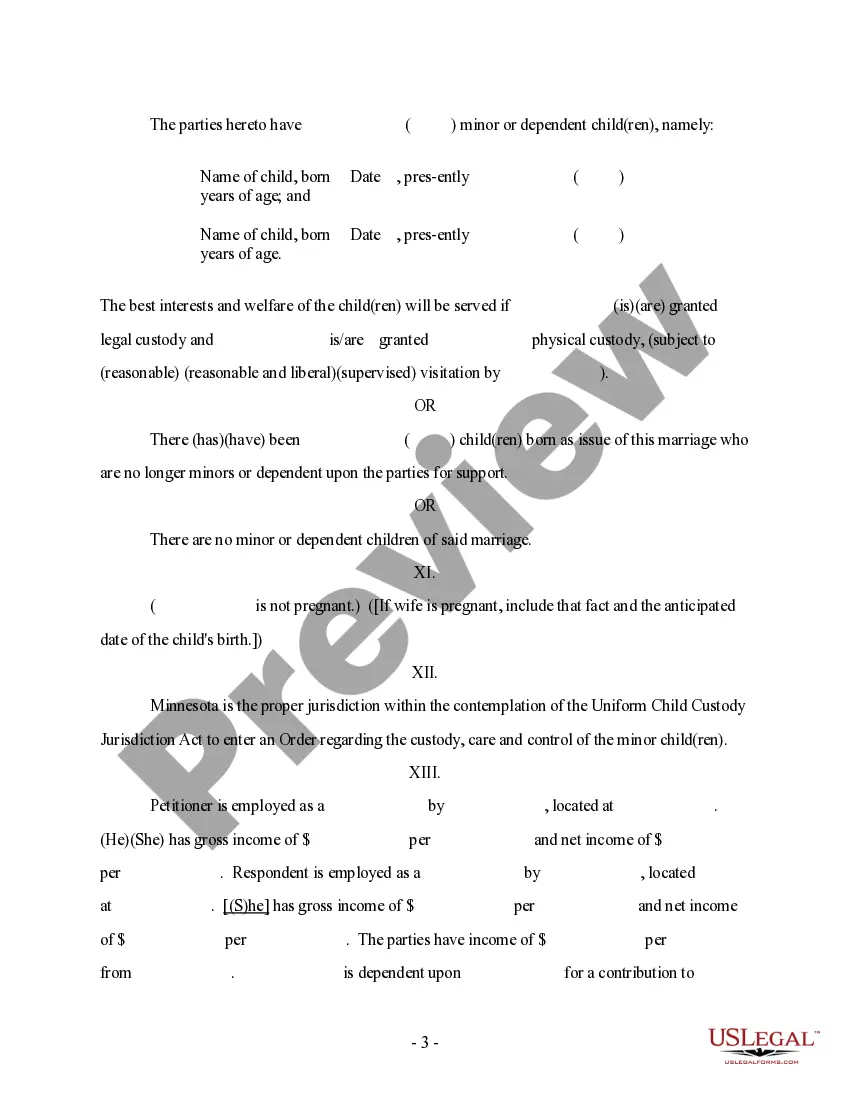 Get Model Petition for Dissolution of Marriage - With Alternative Causes - template Preview Model Petition for Dissolution of Marriage - With Alternative Causes - template