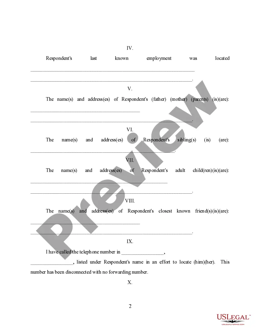 Preview Motion Requesting Authority to Serve Process By Alternate Means