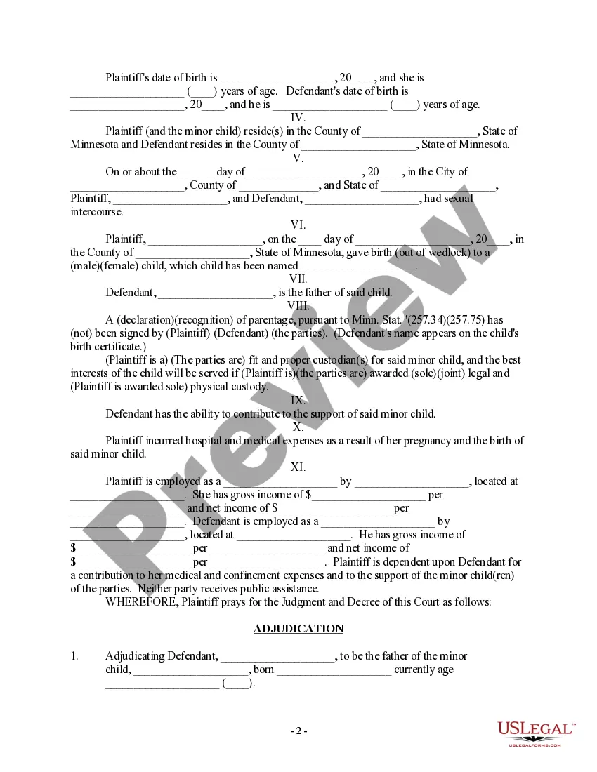 Get Complaint regarding Parentage Alleged by Mother Preview Complaint regarding Parentage Alleged by Mother