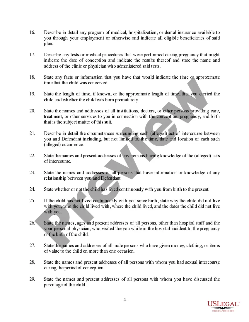Get Discovery - Interrogatories - Child Custody Preview Discovery - Interrogatories - Child Custody